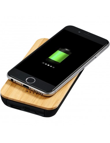 Future bamboo/fabric 6000 mAh wireless power bank