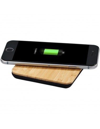 Leaf bamboo and fabric wireless charging pad