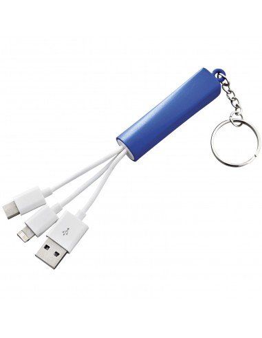 Route 3-in-1 light-up charging cable with keychain