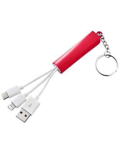 Route 3-in-1 light-up charging cable with keychain