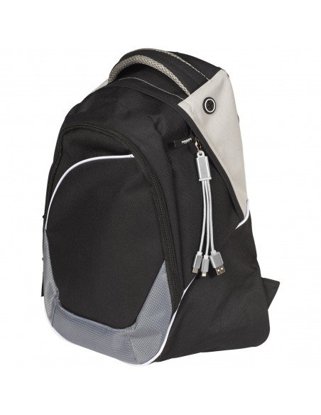 Metal 3-in-1 charging cable with keychain