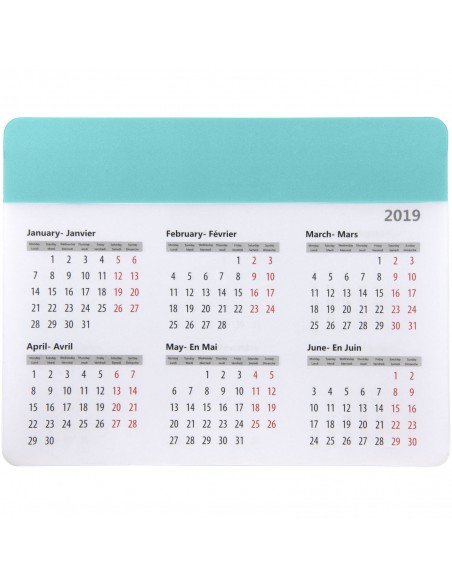 Chart mouse pad with calendar