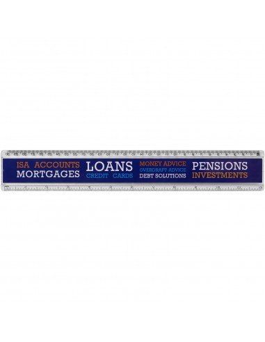 Ellison 30 cm plastic ruler with paper insert