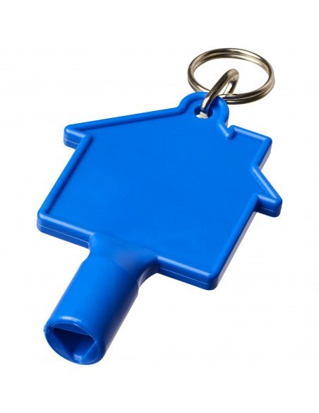 Maximilian house-shaped meterbox key with keychain