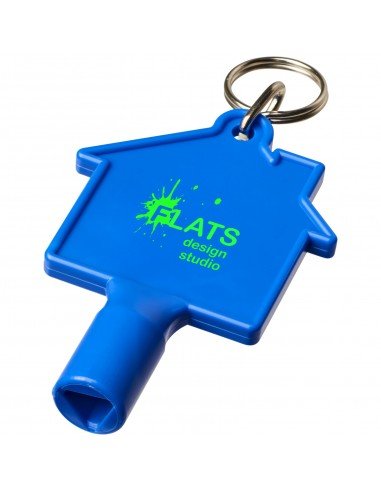 Maximilian house-shaped meterbox key with keychain