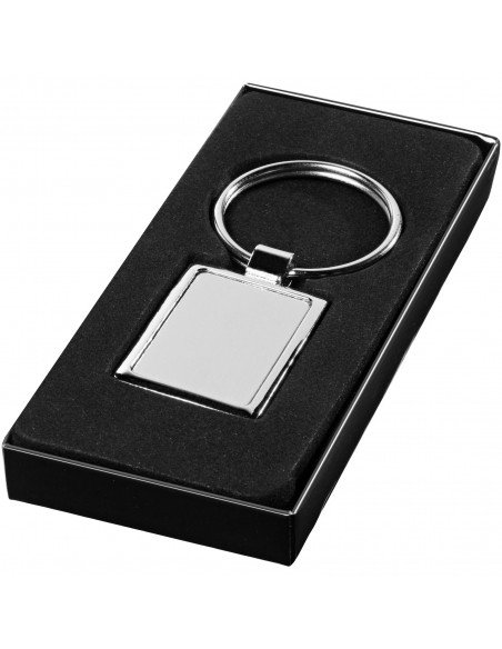 Sergio rectangular metal keychain