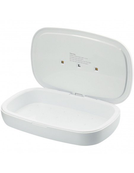 Capsule UV smartphone sanitizer with 5W wireless charging pad