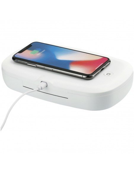 Capsule UV smartphone sanitizer with 5W wireless charging pad