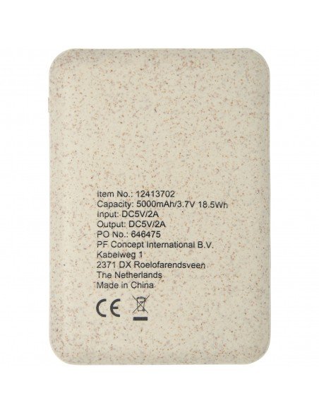 Asama 5000 mAh wheat straw power bank