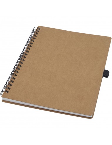 Cobble A5 wire-o recycled cardboard notebook with stone paper