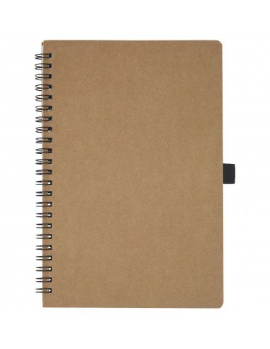 Cobble A5 wire-o recycled cardboard notebook with stone paper