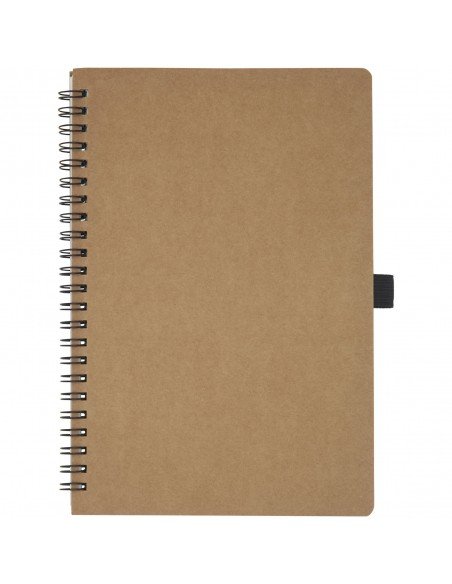 Cobble A5 wire-o recycled cardboard notebook with stone paper