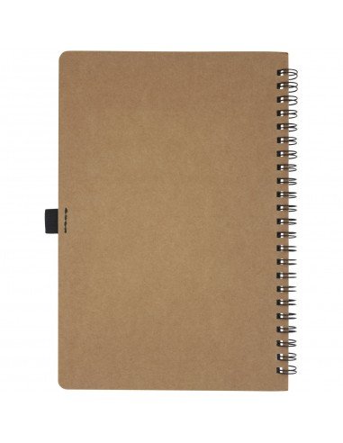 Cobble A5 wire-o recycled cardboard notebook with stone paper