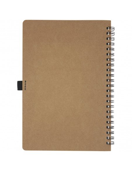 Cobble A5 wire-o recycled cardboard notebook with stone paper