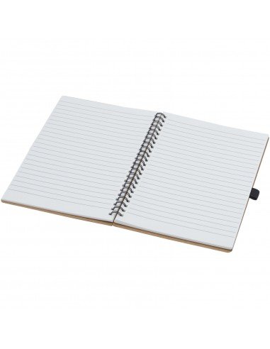 Cobble A5 wire-o recycled cardboard notebook with stone paper