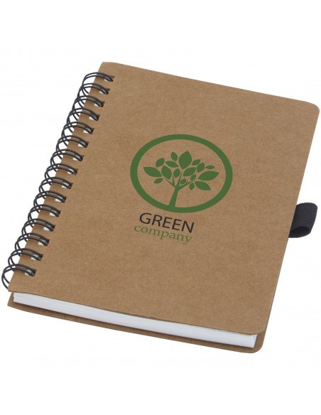Cobble A6 wire-o recycled cardboard notebook with stone paper