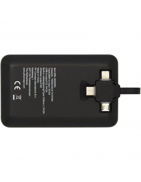 Kano 10.000 mAh wireless power bank with 3-in-1 cable Kano 10.000 mAh wireless power bank with 3-in-1 cable