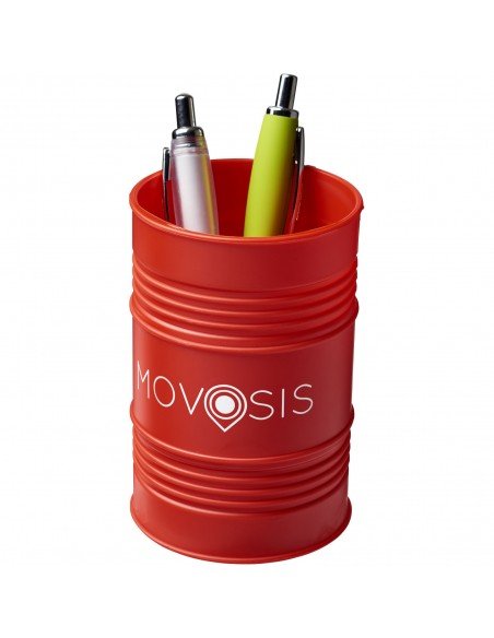 Bardo oil drum style plastic pen pot