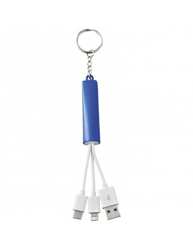 Route 3-in-1 light-up charging cable with keychain