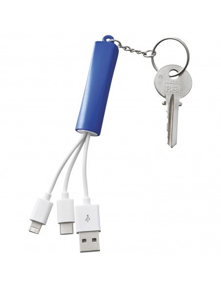 Route 3-in-1 light-up charging cable with keychain