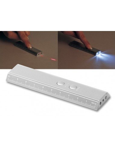 LED žibintuvėliai su lazeriu ir liniuote