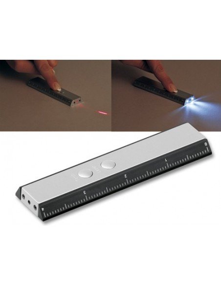 LED žibintuvėliai su lazeriu ir liniuote