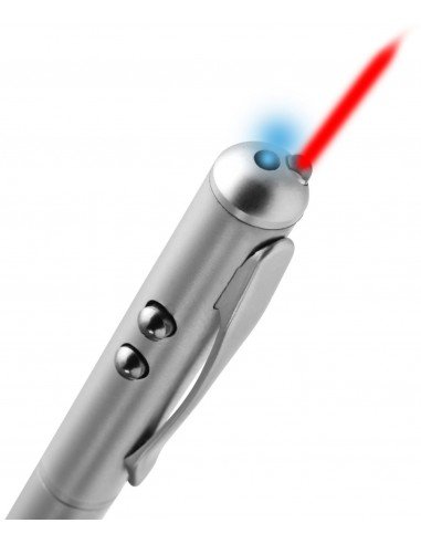 3-in-1 LED žibintuvėlis, lazeriukas ir tušinukas