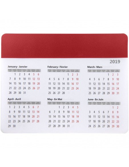 Chart mouse pad with calendar