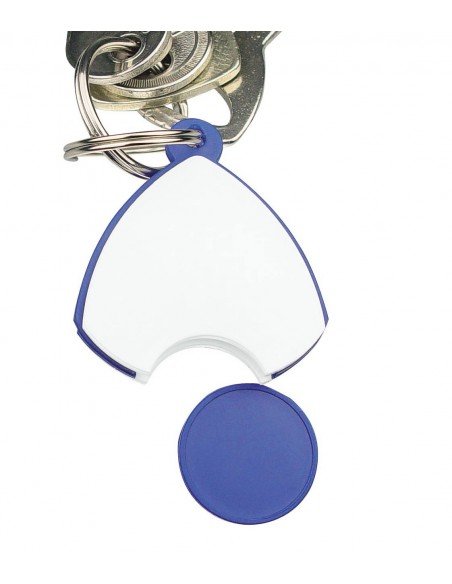 Plastikinis raktų pakabukas su moneta