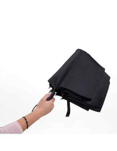 Vernier foldable stormproof umbrella, black