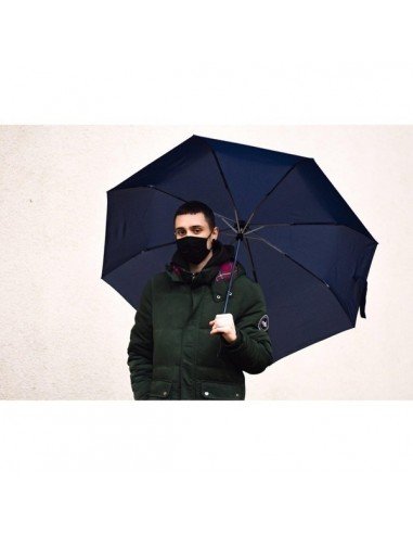 Vernier foldable stormproof umbrella, dark blue