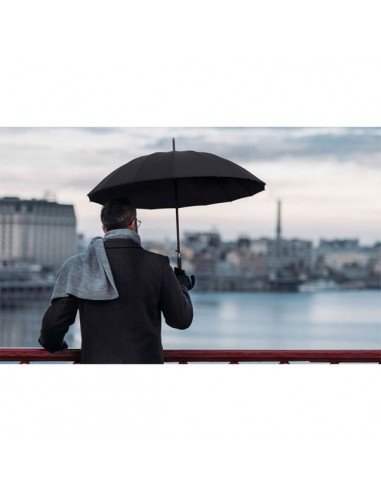 Thun 16 panel auto umbrella, black