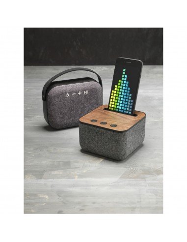 Shae fabric and wood Bluetooth speaker