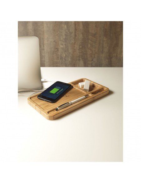 Frame wireless charging desk organizer