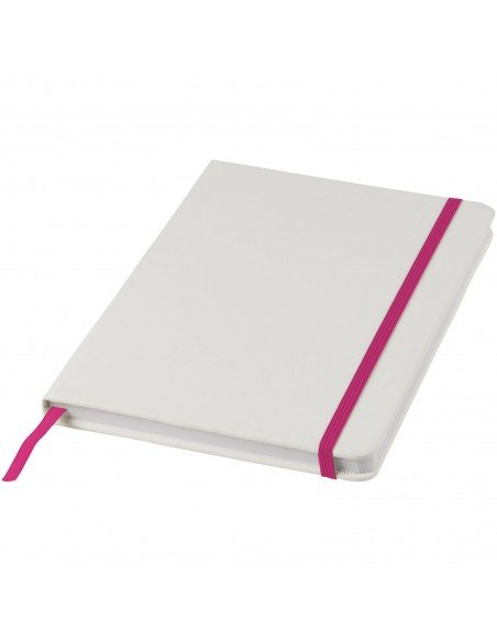 Spectrum A5 white notebook with coloured strap
