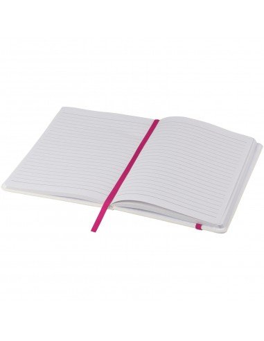 Spectrum A5 white notebook with coloured strap