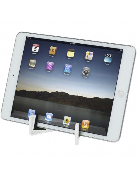 Slim device stand for tablets and smartphones