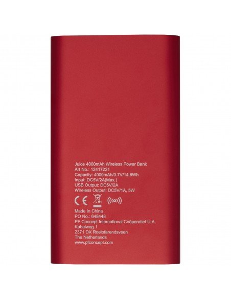 Juice 4000mAh wireless powerbank