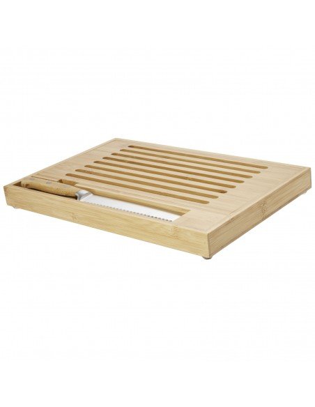 Pao bamboo cutting board with knife