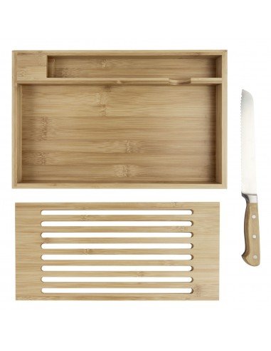 Pao bamboo cutting board with knife