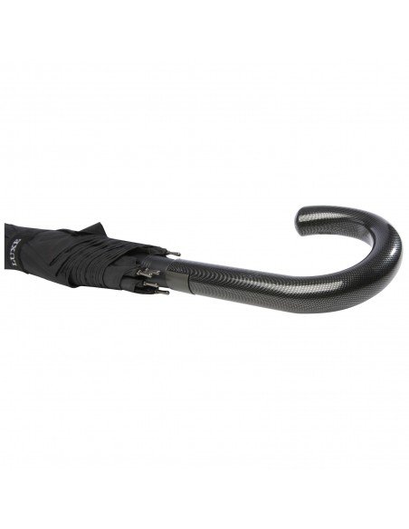 Fontana 23" auto open umbrella with carbon look and crooked handle