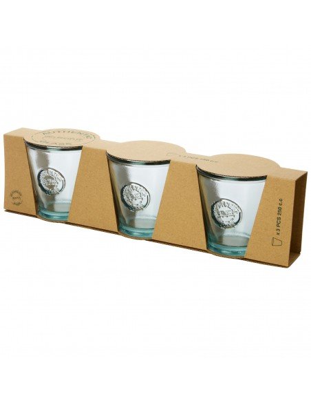Copa 3-piece 250 ml recycled glass set