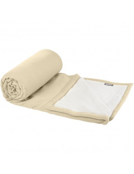 Marigold RPET polar fleece and sherpa blanket Marigold RPET polar fleece and sherpa blanket