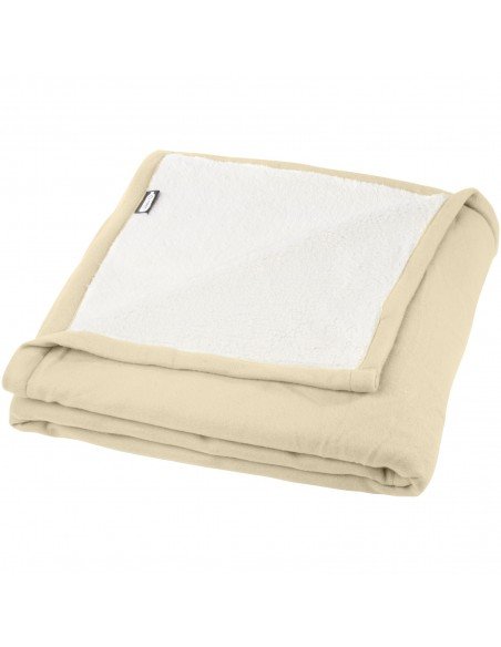 Marigold RPET polar fleece and sherpa blanket Marigold RPET polar fleece and sherpa blanket