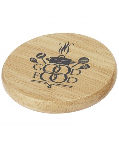 Scoll wooden coaster with bottle opener