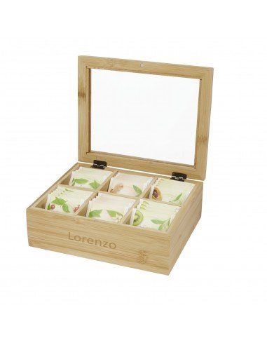 Ocre bamboo tea box