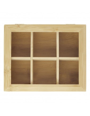Ocre bamboo tea box