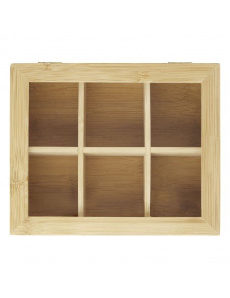 Ocre bamboo tea box