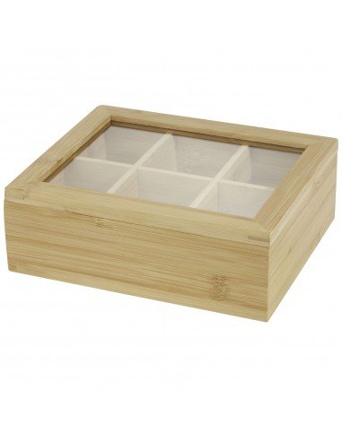 Ocre bamboo tea box