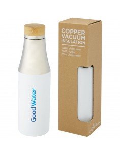 Hulan 540 ml copper vacuum insulated stainless steel bottle with bamboo lid 2